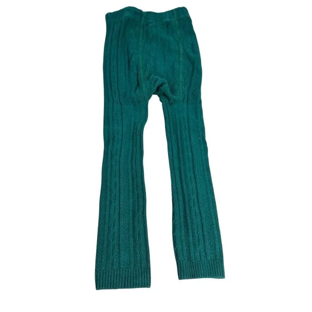 Mini Boden size 4-5 Tights Footless Green